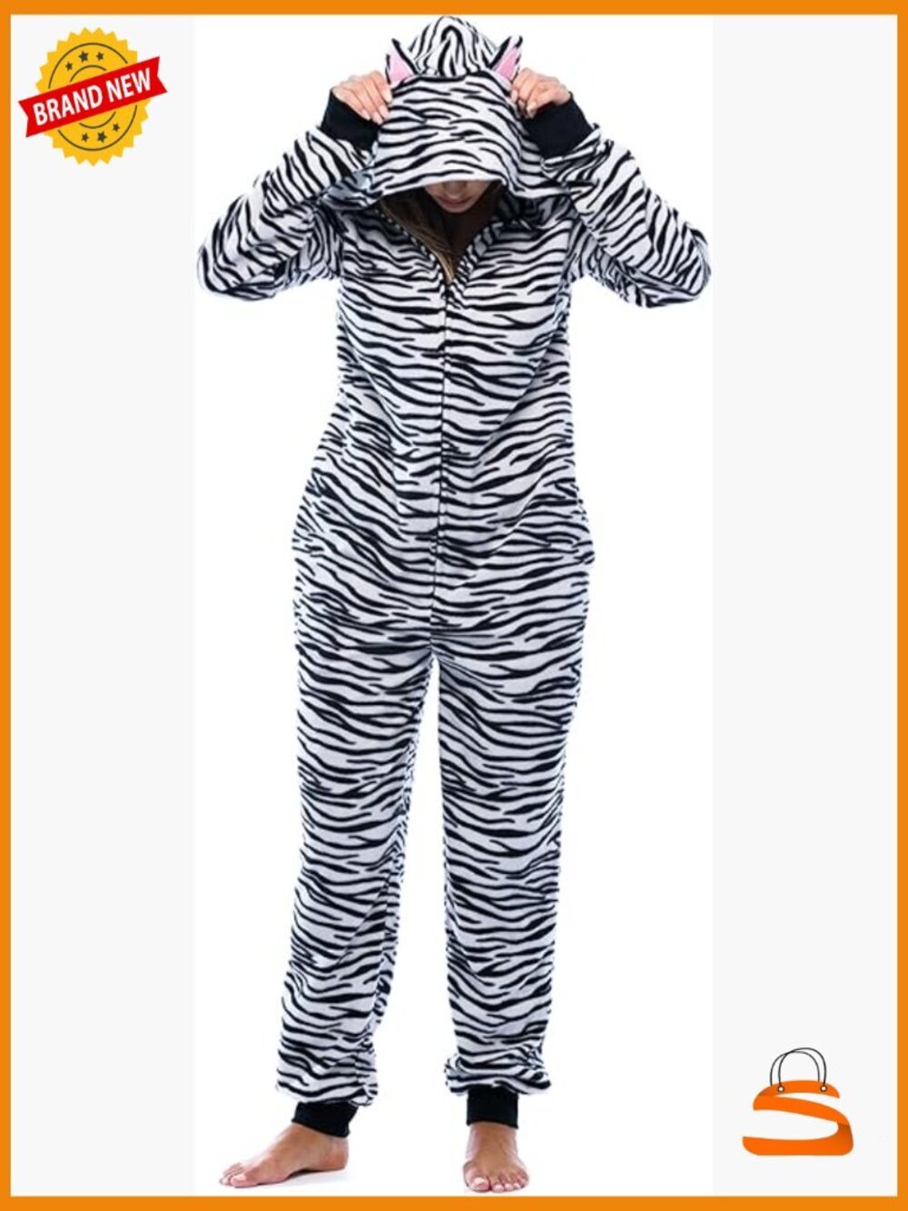 Adult Onesie Pajamas - Animal Print One Piece Jumpsuit